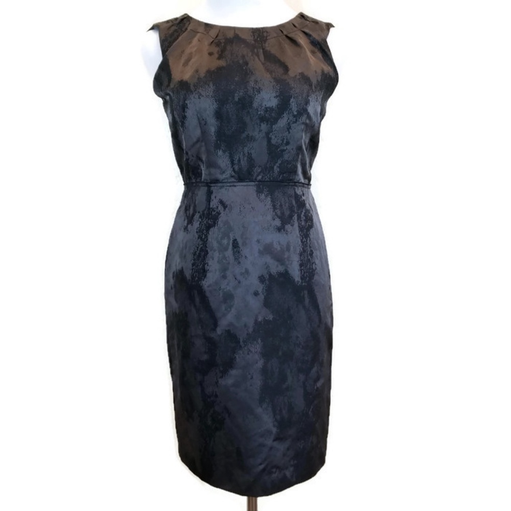 Ann Taylor LOFT Black and Slate Gray Dress